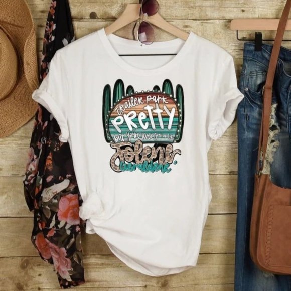 Whiskey Kiss Tops Trailer Park Pretty Handmade Graphic Tee Poshmark